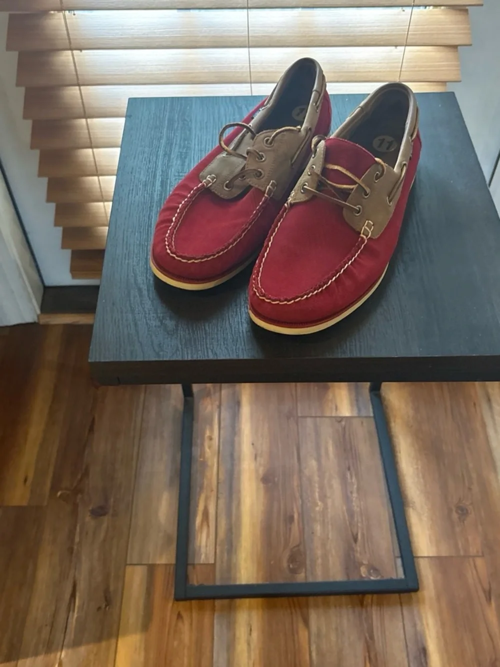 Polo by Ralph Lauren Red Suede and Brown Leather Boot Shoes